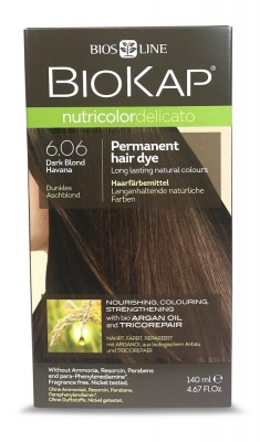 BioKap Nutricolor Delicato RAPID Dark Blond Havana 6.06 Permanent Hair Dye 135ml