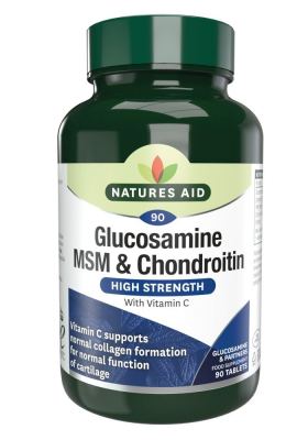 Natures Aid Glucosamine, MSM & Chondroitin 90 tabs