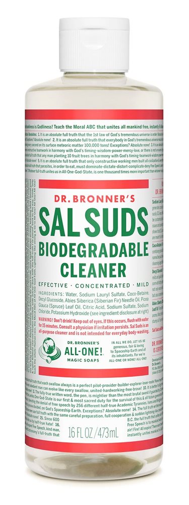Dr. Bronner's Sal Suds Organic Cleaner, Biodegradable, 16-oz.